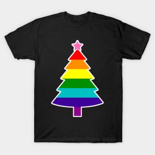 Christmas Tree LGBT Flag Gilbert Baker PRIDE Rainbow T-Shirt